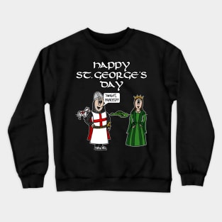 St George's Day England Dragon Princess English Funny Crewneck Sweatshirt